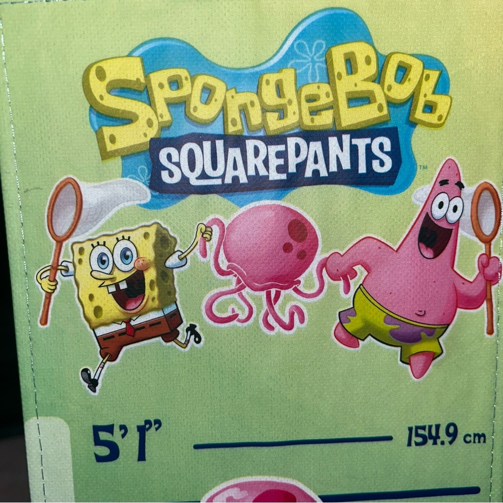 SpongeBob Squarepants Patrick Growth chart cardboard backing 4-fold 2011 bright